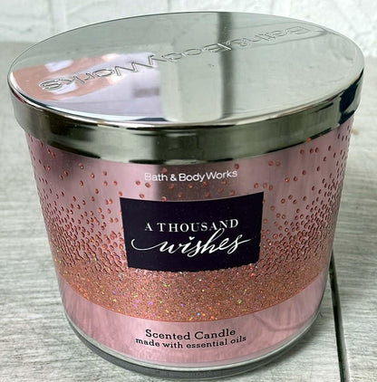 Bath and Body Works a THOUSAND WISHES 3-Wick Candle 14.5 Ounce1