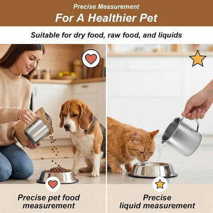 1.5 Cup Dog Food Scoop, Dog Food Measuring Cup Stainless Steel with Handle5