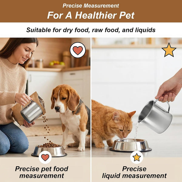 1.5 Cup Dog Food Scoop, Dog Food Measuring Cup Stainless Steel with Handle5