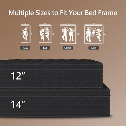 King Size Mattress 14 Inch,Hybrid Mattress in a Box with Individual Pocket Spring,Gel Memory Foam King Mattress,Breathable Supportive and Pressure Relief for Cool Night,Medium Firm8