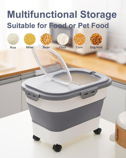20-30 Lbs Rice Storage Container,Collapsible Food Storage Containers7