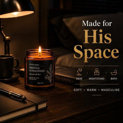 Scented Candles for Men, 6-Pack 3.5 Oz Soy Wax Gift Set with Essential Oils6
