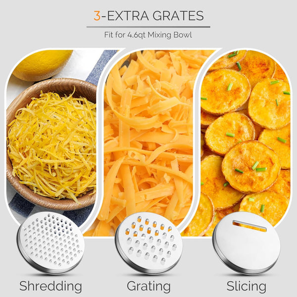 Mixing Bowls, 24-Piece Stainless Steel Salad Serving Bowl with Airtight Clear Lids, Metal Nesting Bowl for Kitchen Cooking Prepping Storing with 3 Graters, 4.6/2.6/1.5/1/0.7 QT, Teal Blue4