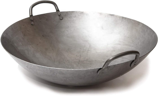 Big 16 Inch Heavy Canton Style Hand Hammered Carbon Steel Wok (Round Bottom) / 731W871