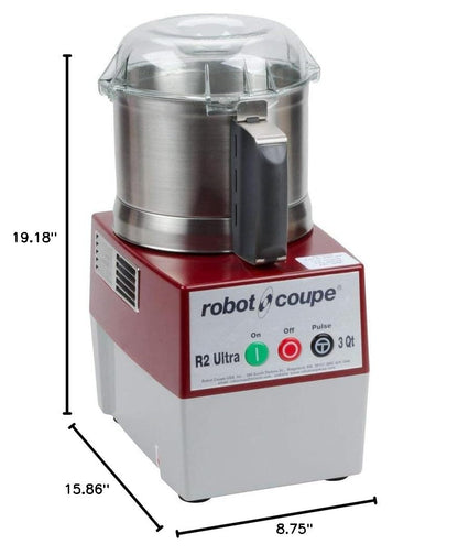 R2U Continuous Feed Combination Food Processor with 2.9 L Stainless Steel Bowl, 1-HP, 120-Volts, R2N Ultra3