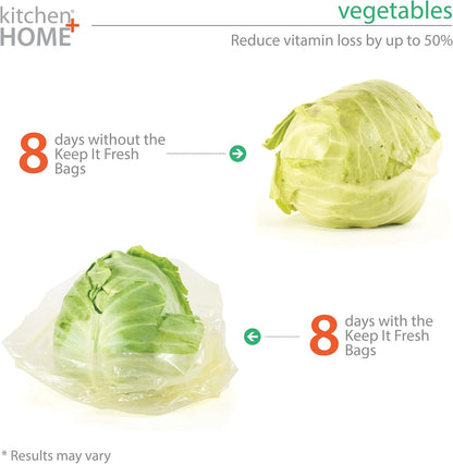 Keep It Fresh Produce Bags - 30 Reusable BPA Free Freshness Produce Bags & Twist Ties - Keeps Fruits, Veggies, and Flowers Fresher Longer4