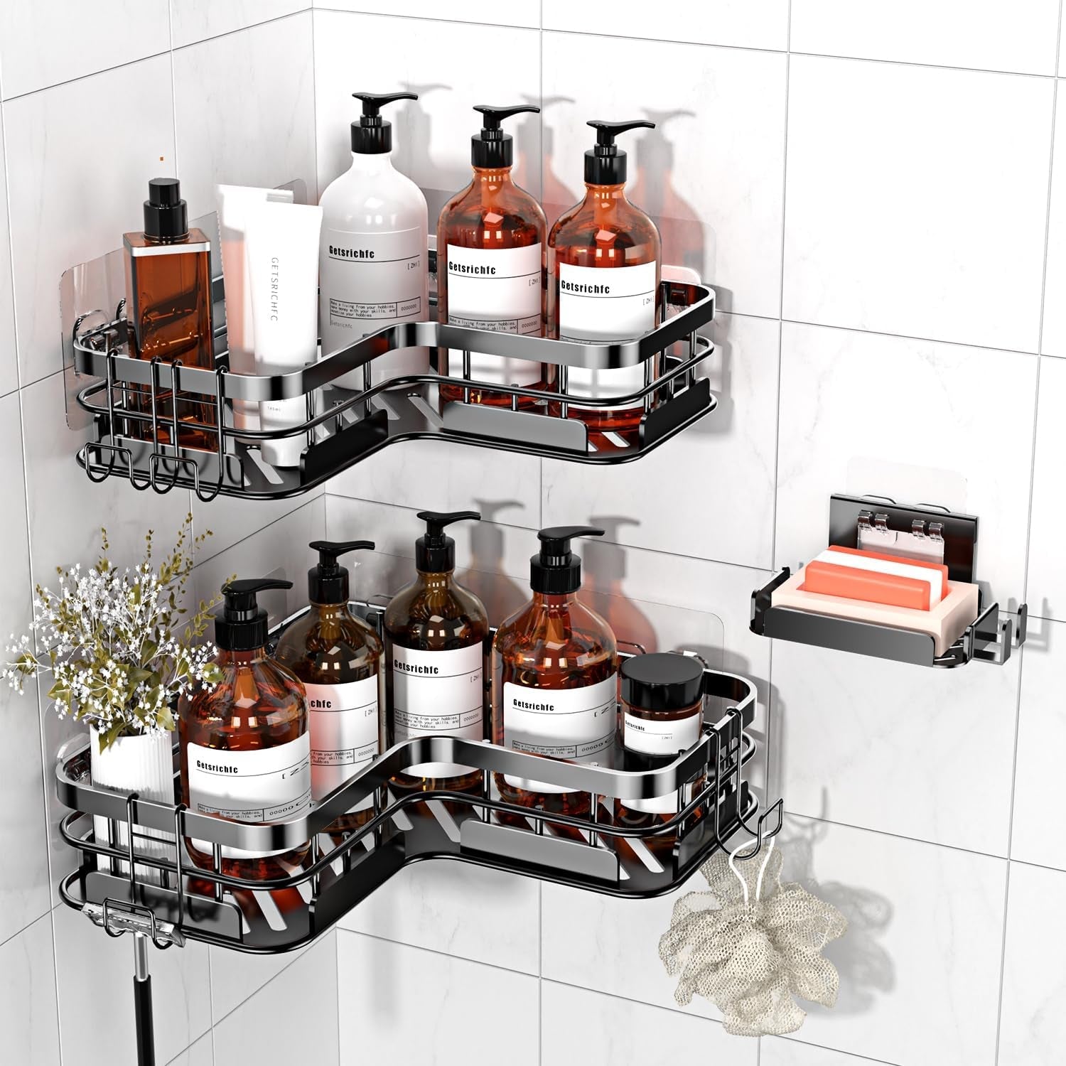 large-capacity-shower-caddy-heavy-duty-adhesive-shower-organizers-with-custom-aesthetic-design-soap-no-drilling-corner-shower-shelves-5-hooks-for-bathroom-accessories-3-pack