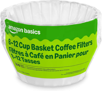 Basket Coffee Filters for 8-12 Cup Coffee Makers, White, 200 Count, Packaging May Vary1