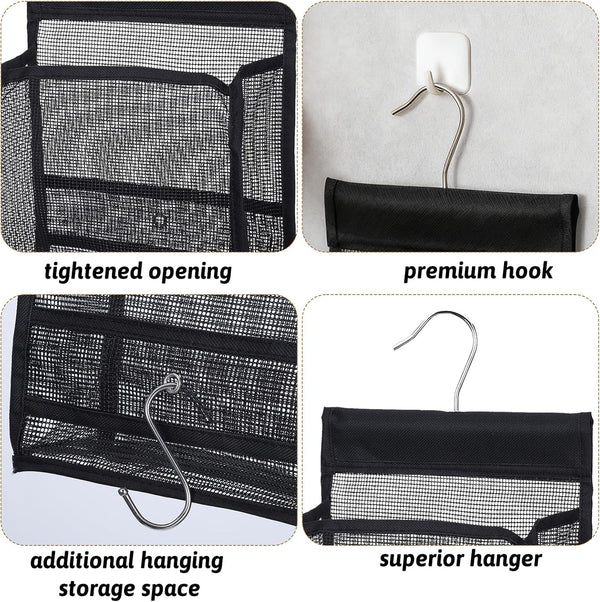 Shower Caddy Hanging, Mesh Shower Caddy, PVC Bathroom Storage Bag for College Dorm, Gym, Swimming, RV and Travel, Black5