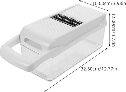 Multifunctional Vegetable Grater Slicer and Dicer Set, 15Pcs White Kitchen Cutter with Wear-Resistant Potato Peeler, Ergonomic Handheld Cucumber Shredder for Home Cooking8