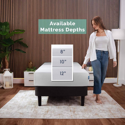 Green Tea Twin Mattress 8 Inch - Cooling Graphite Memory Foam Twin Mattress for Kids, Fiberglass Free Pressure Relief Supportive Bed in a Box, Certipur-Us Certified8