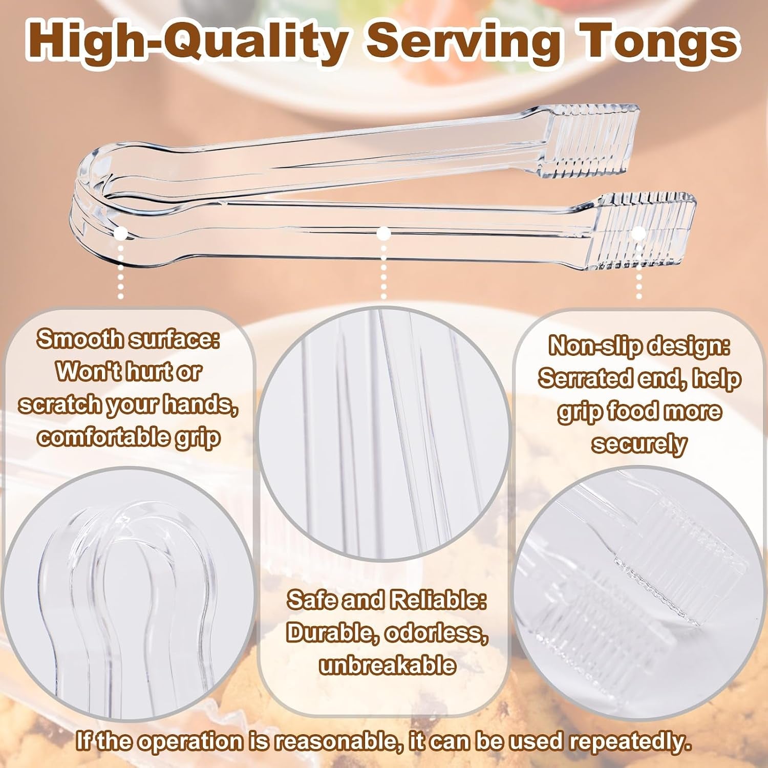10pcs-clear-plastic-serving-tongs-6-3-inches-small-disposable-mini-plastic-tongs-for-food-party-buffet-salad-appetizer-ice-candy-catering-fruit-easy-to-hold-and-clean