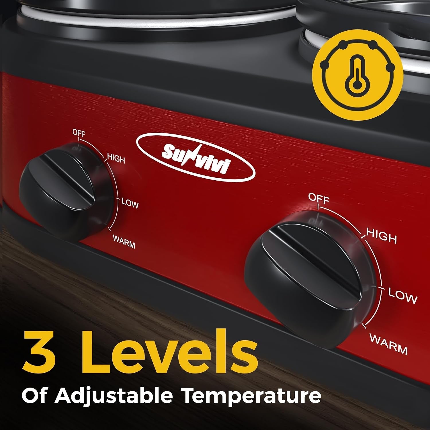2-1-25-quarts-dual-slow-cooker-buffet-server-warmer-with-2-removable-ceramic-pots-3-adjustable-temp-settings-2-visible-glass-lids-stainless-steel-red