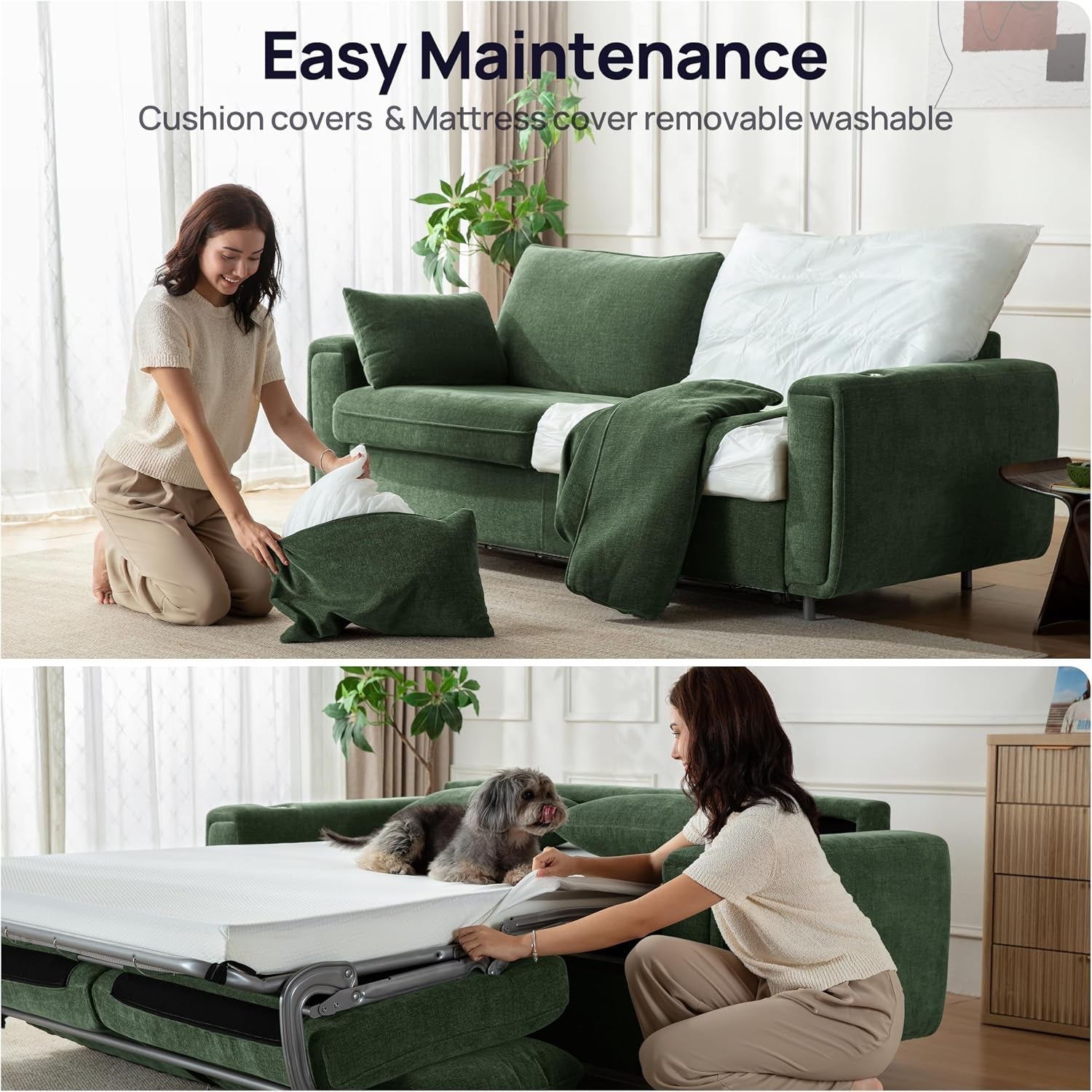 pull-out-sofa-bed-no-cushion-removal-queen-sleeper-sofa-with-usb-fast-charging-memory-form-mattress-2-in-1-convertible-comfy-loveseat-couch-bed-for-rv-apartment-and-small-spaces-green