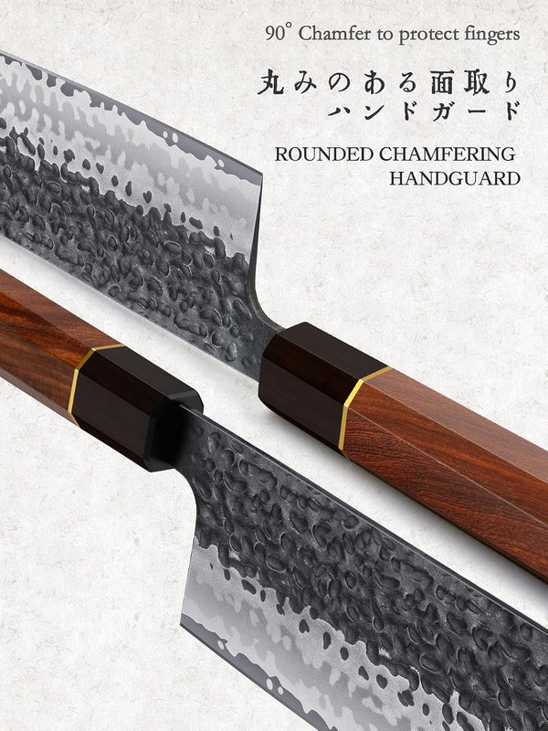 7" Nakiri Knife, Handcrafted Razor Sharp Meat Vegetable Cleaver4