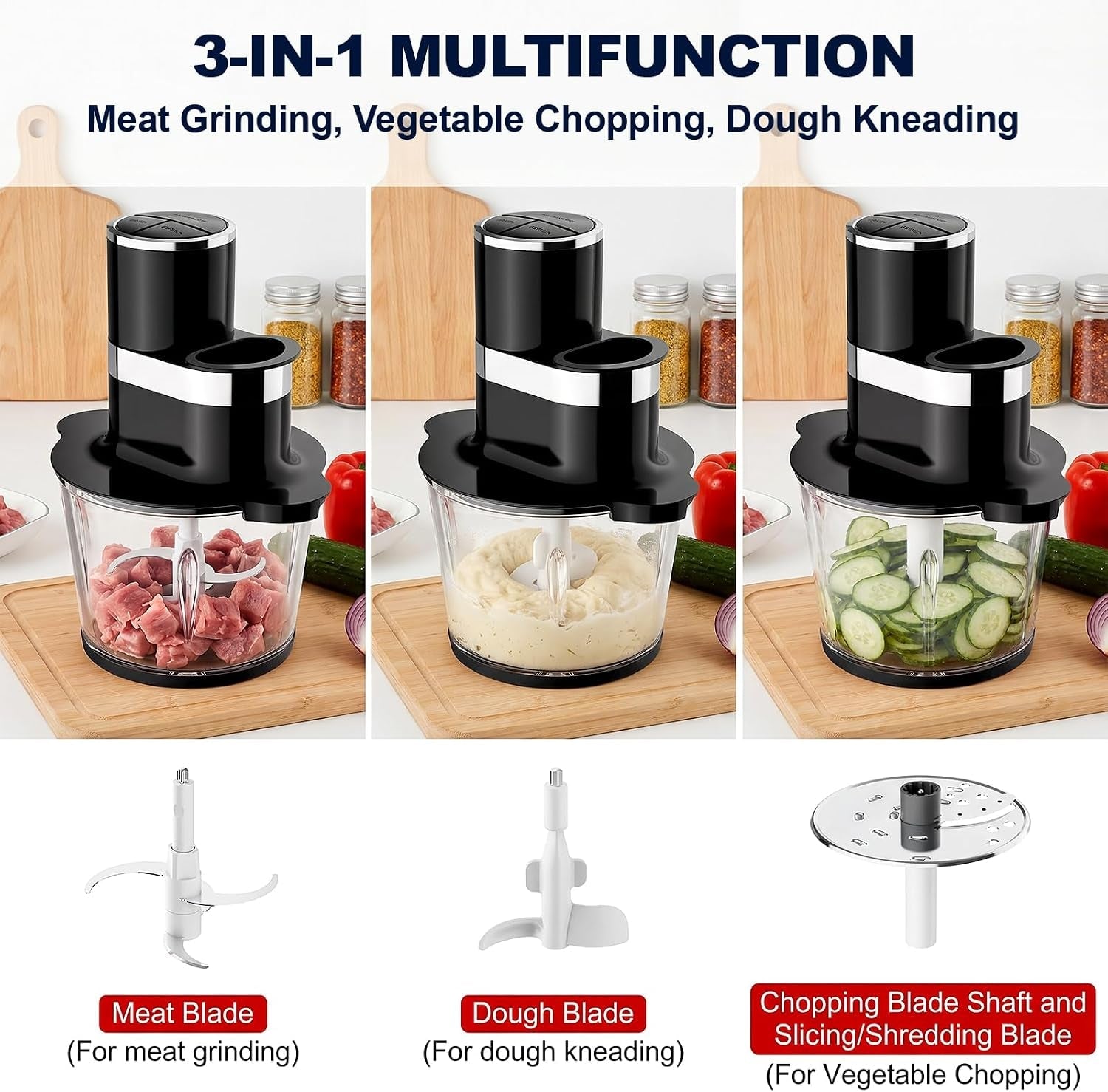 3-in-1-food-processor-600w-meat-grinder-vegetable-chopper-dough-mixer-electric-food-chooper-with-3l-glass-bowl-3-modes-for-meat-vegetables-nuts-dough-overheat-protection-easy-lock-assembly