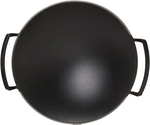 Le Creuset Enameled Cast-Iron 14-1/4-Inch Wok with Glass Lid, Cobalt Blue3