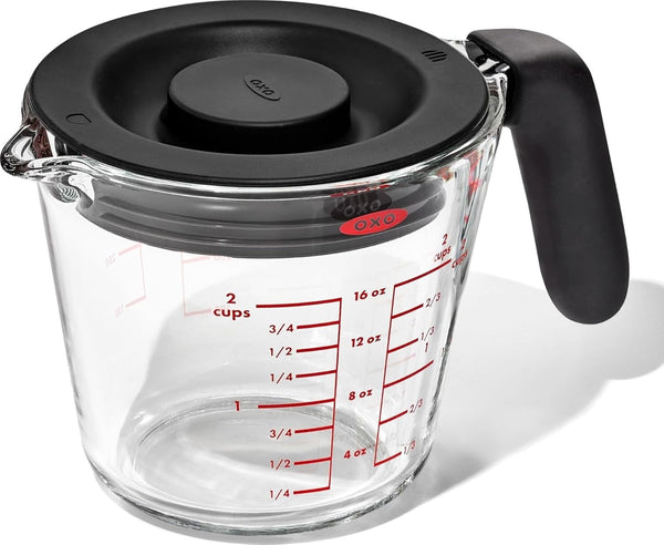 OXO Good Grips 2 Cup Glass Measuring Cup with Lid1