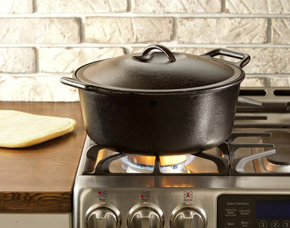 BOLD Pre-Seasoned Cast Iron Dutch Oven with Lid, 7 Quart | Exclusive BOLD Design-Forward 7 Quart Dutch Oven with Lid & Dual Handles for Oven, Stove, Grill & Campfire3