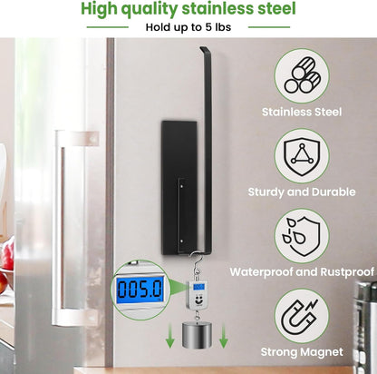 Paper Towel Holder, Magnetic Paper Towel Holder for Fridge, Toilet Paper Roll Holder Magnet Towel Rack Wall Mount Fridge Organizer for Paper Towels Rolls Bathroom Pantry RV Kitchen Storage7