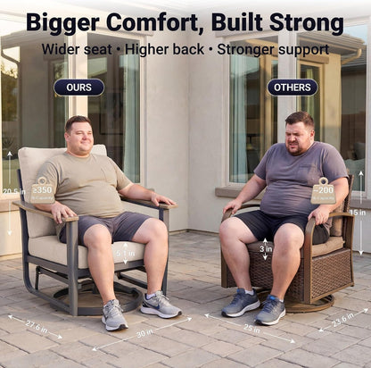 Aluminum Outdoor Patio Furniture Set with 5.1-Inch Cushions3