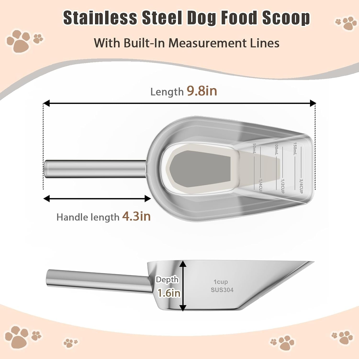 matel-pet-dog-cat-food-measuring-scoop-1-cup-food-grade-304-stainless-steel-material-long-handle-and-dishwasher-safe