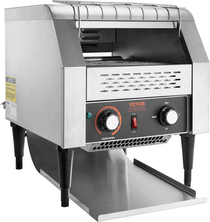 Commercial Conveyor Toaster, 300 Slices/Hour Conveyor Belt Toaster, Heavy Duty Stainless Steel Commercial Toaster Oven for Toast Bun, Bagel, Bread9