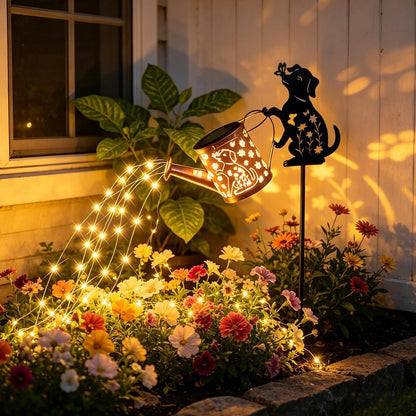 Dog Watering Can Solar Light Cute Solar Decoration Item,For Garden and Yard5