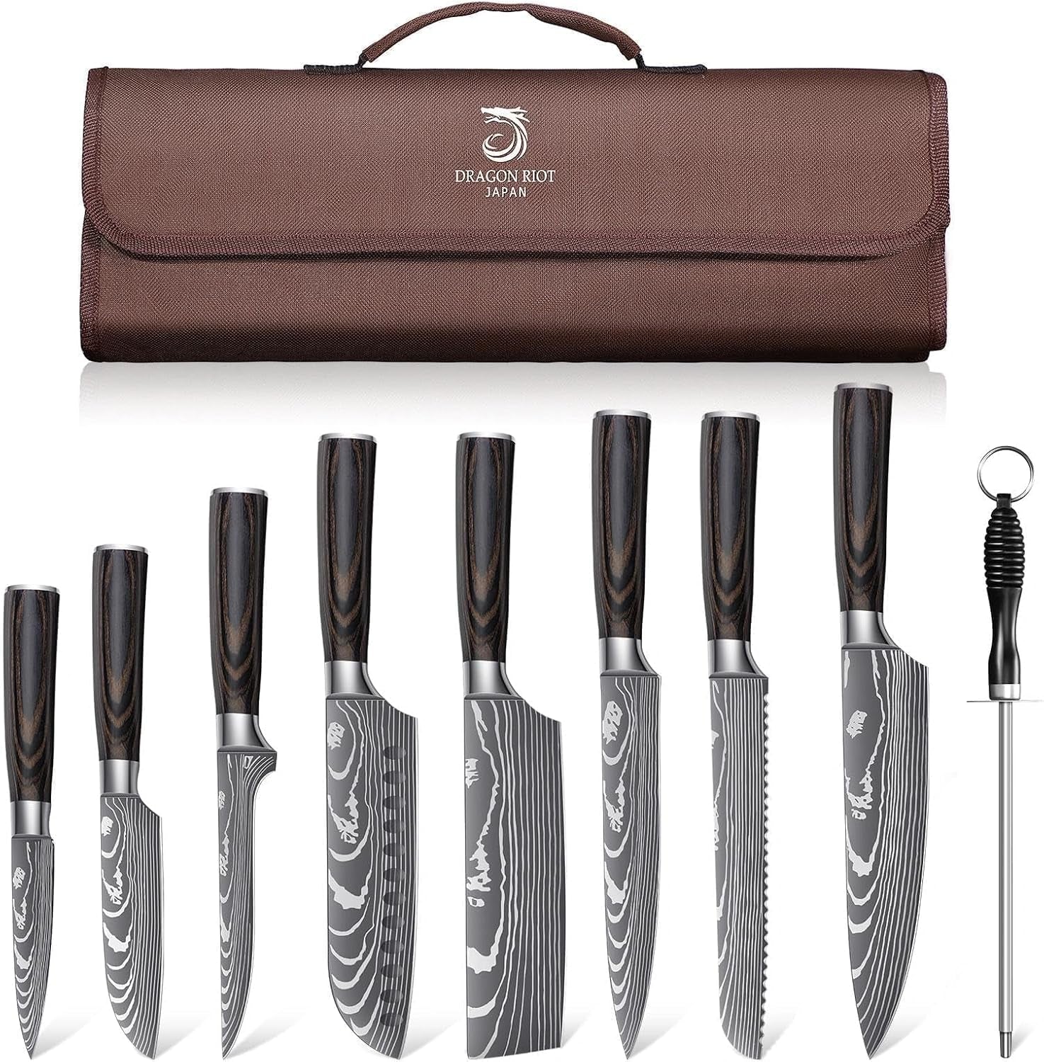 damascus-kitchen-knife-set-damascus-steel-brown-handle-stainless-steel-damascus-pattern-roll-bag-for-meat-processing-and-everyday-kitchen-prep