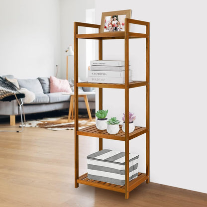 Teak Wood Bathroom Shelf Organizer Stand, Standing Shower Caddy7