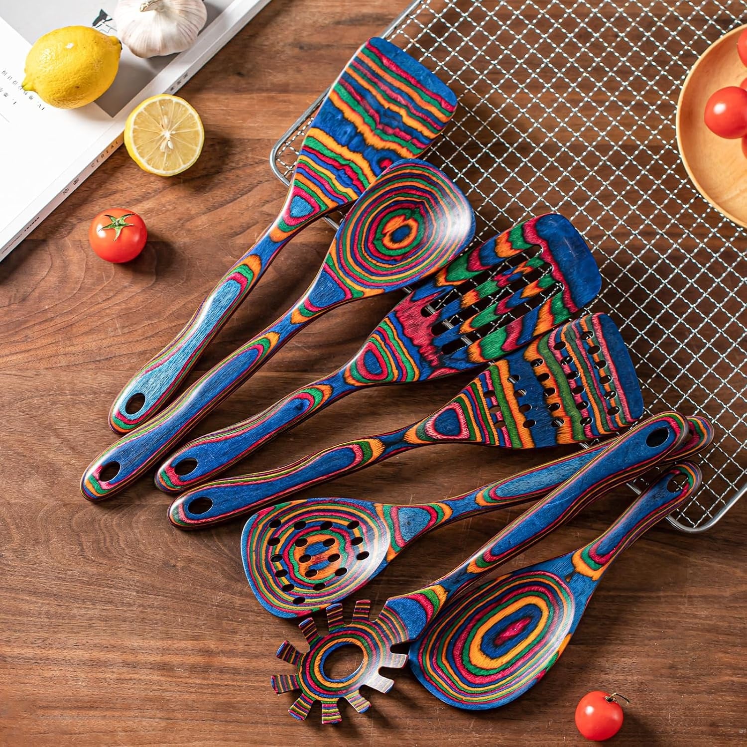pakka-wood-7-piece-blue-wooden-cooking-utensils-wooden-spoons-for-cooking-wooden-spoon-set-wooden-kitchen-utensil-set-pakkawood-cooking-spoons-non-stick-spoon-pakkawood-kitchen-utensils