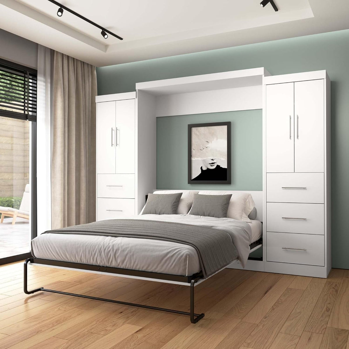 queen-murphy-bed-with-2-wardrobes-white-nebula-115w