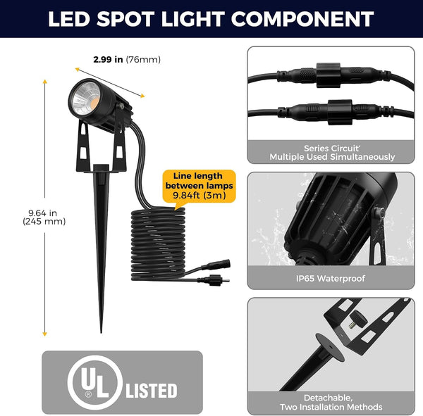 RGB Dusk to Dawn Low Voltage Landscape Lighting Remote 6 Pack7