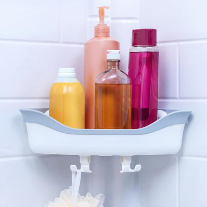 Corner Suction Cup Shower Caddy, Holds up to 22 Lbs, White1