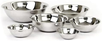 (Set of 6) Mixing Bowls Standard Weight Stainless Steel, Mirror Finish, 3/4, 11/2, 3, 4, 5, and 8 Qt1