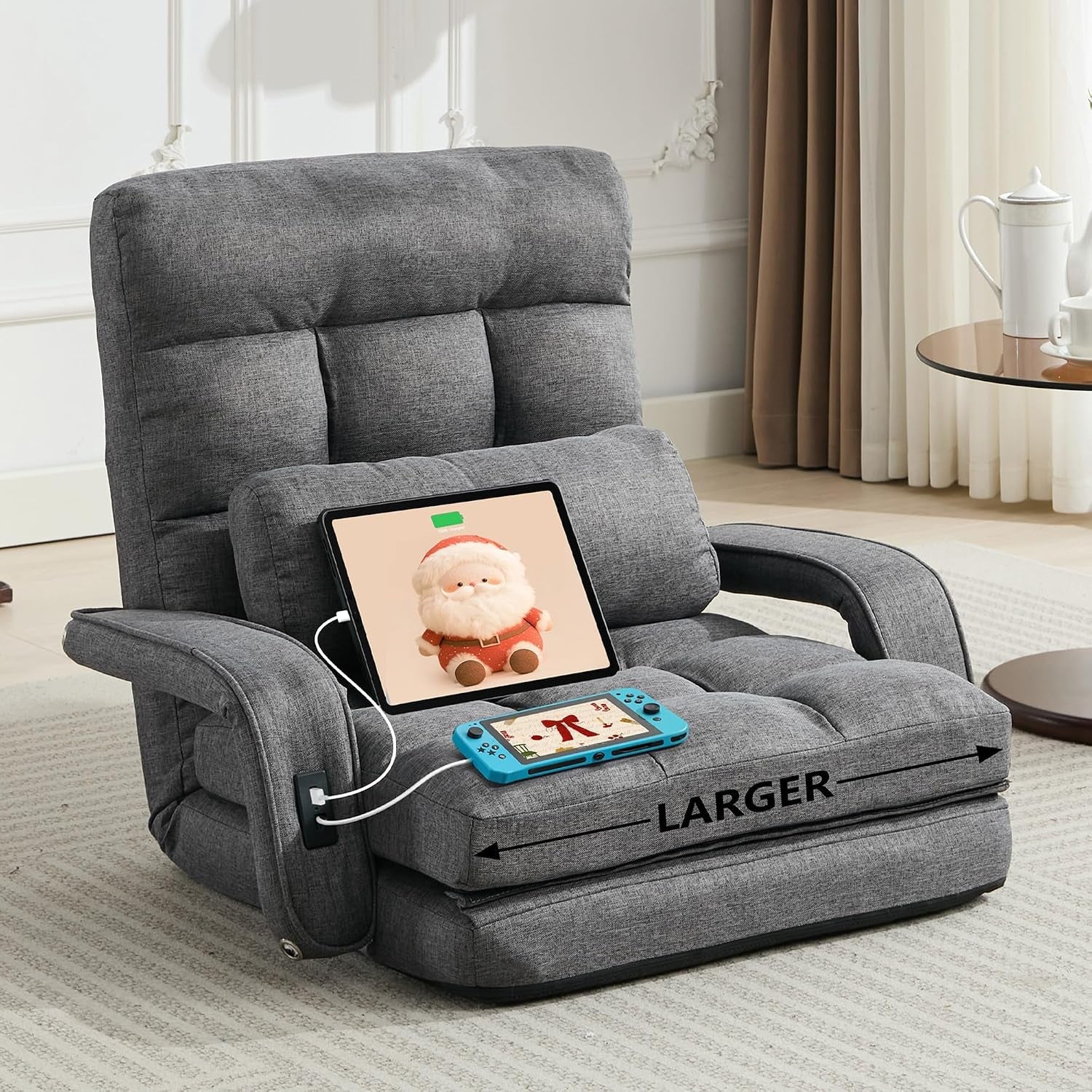 comfy-floor-chair-with-adjustable-backrest-gaming-sofa-chairs-grey