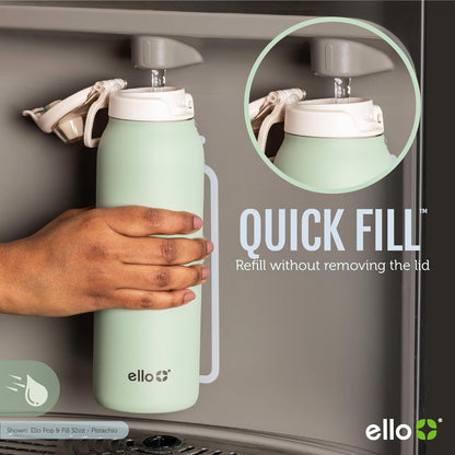 Pop & Fill Insulated Stainless Steel Water Bottle with Quick Fill Lid, Leakproof Locking, Sip or Chug Spout, Bpa-Free, Double Wall Vacuum Insulated for Sports, Travel & School- 22Oz / 32Oz / 40Oz3