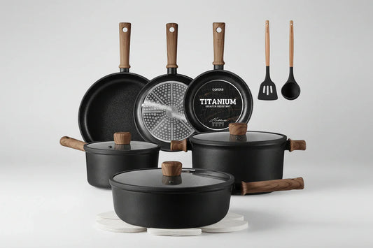 16-Piece Titanium Nonstick Cookware Set for Induction