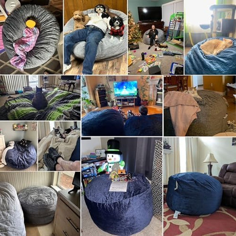 3-ft-bean-bag-chair-bean-bag-chairs-for-living-room-3-foot-dark-grey-bean-bag-chairs-for-adults-memory-foam-filling-beanbag-with-filler-included-soft-velvet-cover-pocket-pull-handle
