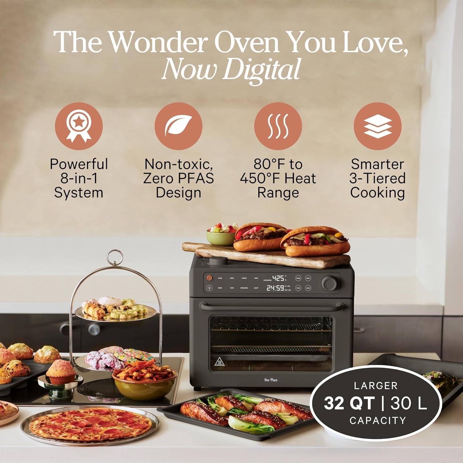 our-place-wonder-oven-pro-8-in-1-digital-air-fryer-oven-3-rack-32-qt-non-toxic-air-fryer-toaster-oven-combo-basket-rack-pan-tray-air-fry-toast-roast-bake-reheat-broil-proof-dehydrate