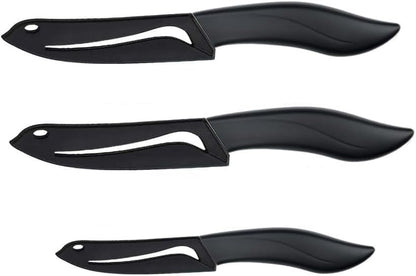 Ceramic Knives Set 3 Piece - 6 Inch Santoku Knife 6 Inch Chef Knife 4 Inch Paring Knife with Sheath Covers8