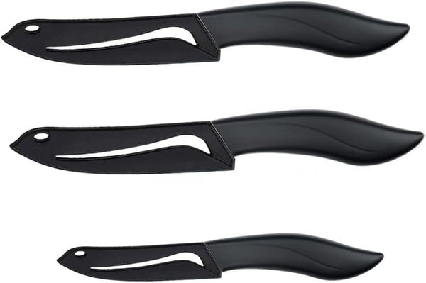 Ceramic Knives Set 3 Piece - 6 Inch Santoku Knife 6 Inch Chef Knife 4 Inch Paring Knife with Sheath Covers8