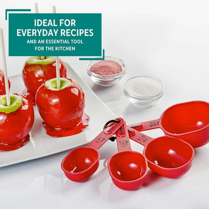 4 Piece Nested Measuring Cups Set, Red6