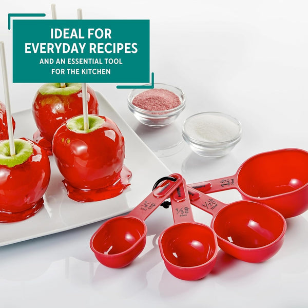 4 Piece Nested Measuring Cups Set, Red6
