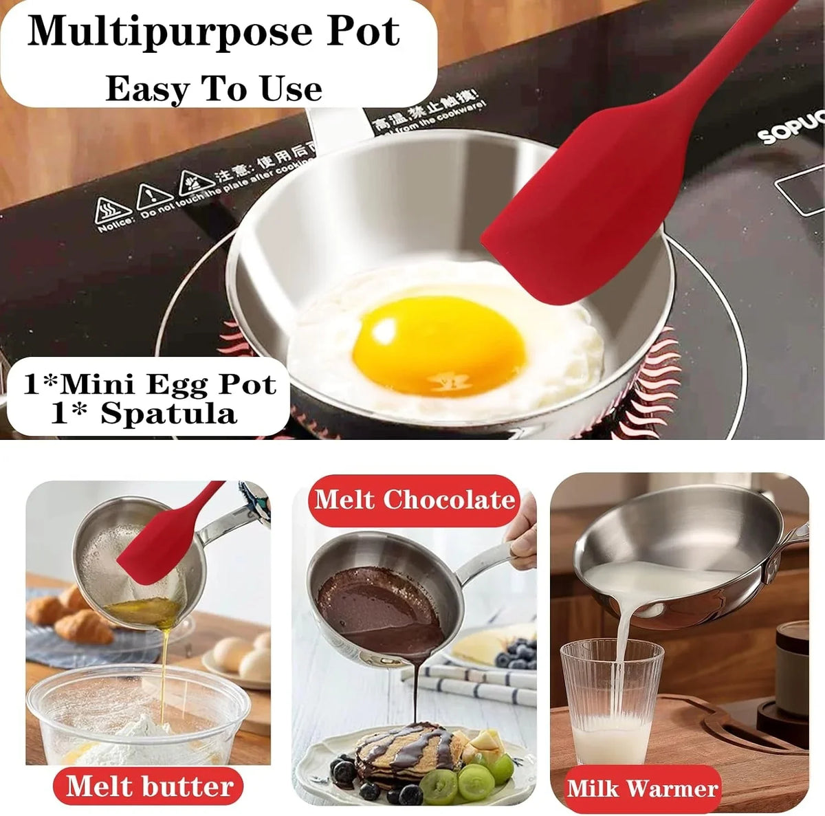 5-1-inch-mini-egg-pan-stainless-steel-sauce-pan-omelet-pan-with-pour-spout-1-2-quart-frying-pan-sus304-stainless-steel-mini-skillet-for-egg-frying-pan-butter-warmer-with-11-scraper-red