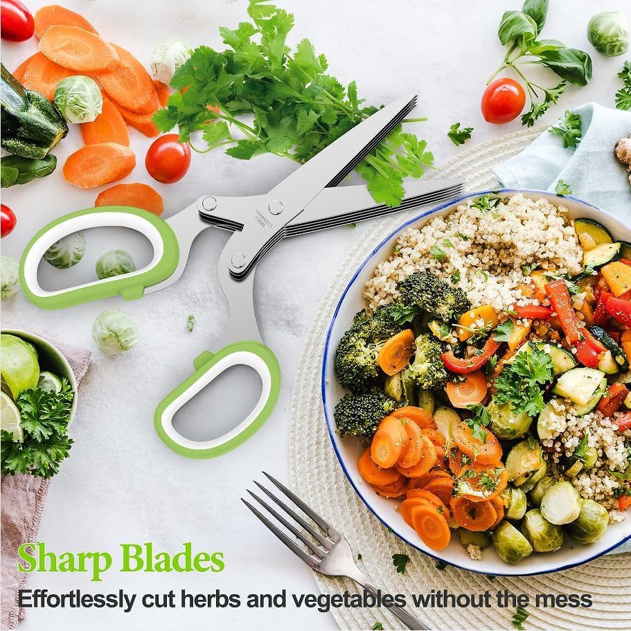 2026-upgraded-herb-scissors-effortless-herb-shears-cutter-tool-with-sharp-stainless-steel-blades-for-fresh-herbs-must-have-kitchen-cooking-gadget-green