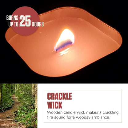 Coleman Scented Outdoor Citronella Candle with Wooden Crackle Wick, Pine Scent, 6 Oz (Pack of 6)3