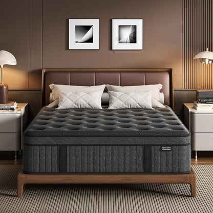 Queen Mattress 12 Inch, Hybrid Spring Mattress, Medium Firm2