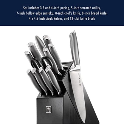 HENCKELS J.A International Modernist 13-Pc Knife Block Set, Black…7
