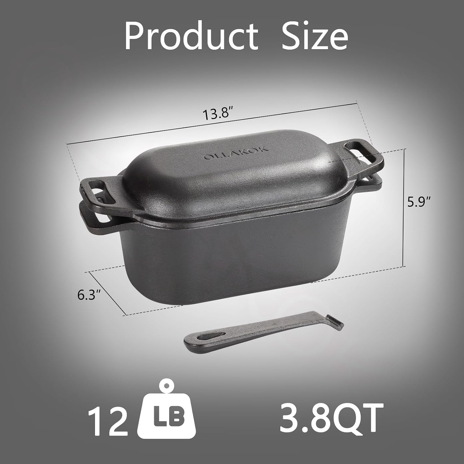 2-in-1-pre-seasoned-cast-iron-dutch-oven-pot-with-lid-as-skillet-grill-pan-with-lid-lever-dual-loop-handles-oval-heavy-dutch-oven-for-bread-baking-frying-camping-bbq-3-8-qt-black